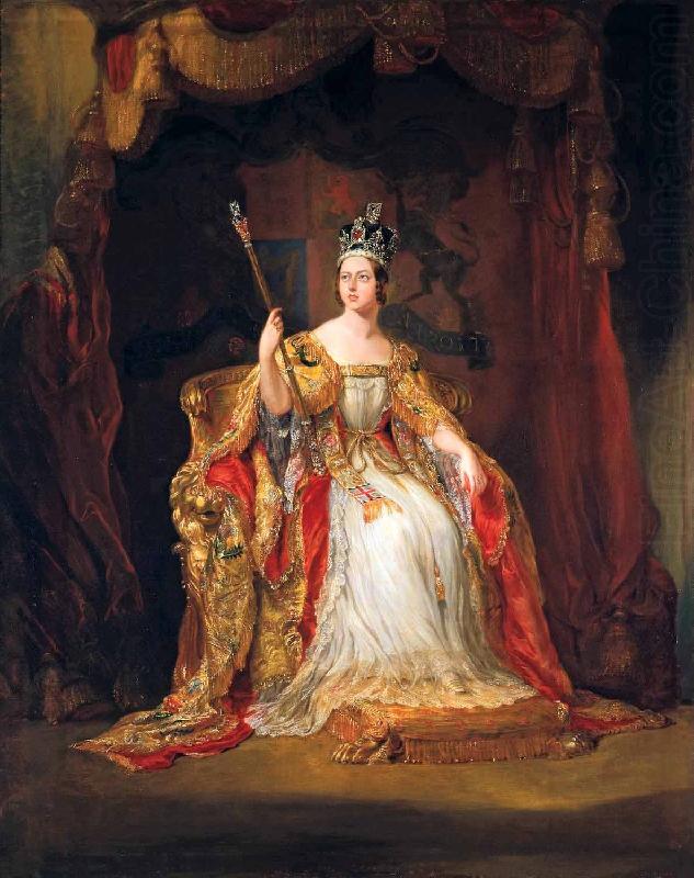 George Hayter Coronation portrait of Queen Victoria china oil painting image